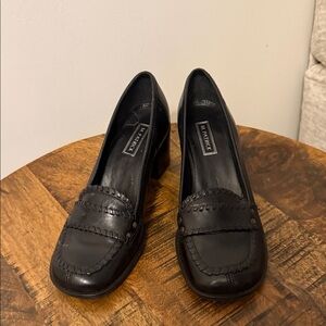 Elegant Black Leather Loafers by Nine West
